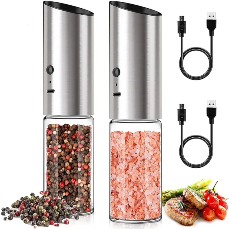 Kitchen Gadgets Small - ZaiXiao Electric Salt and Pepper Grinder