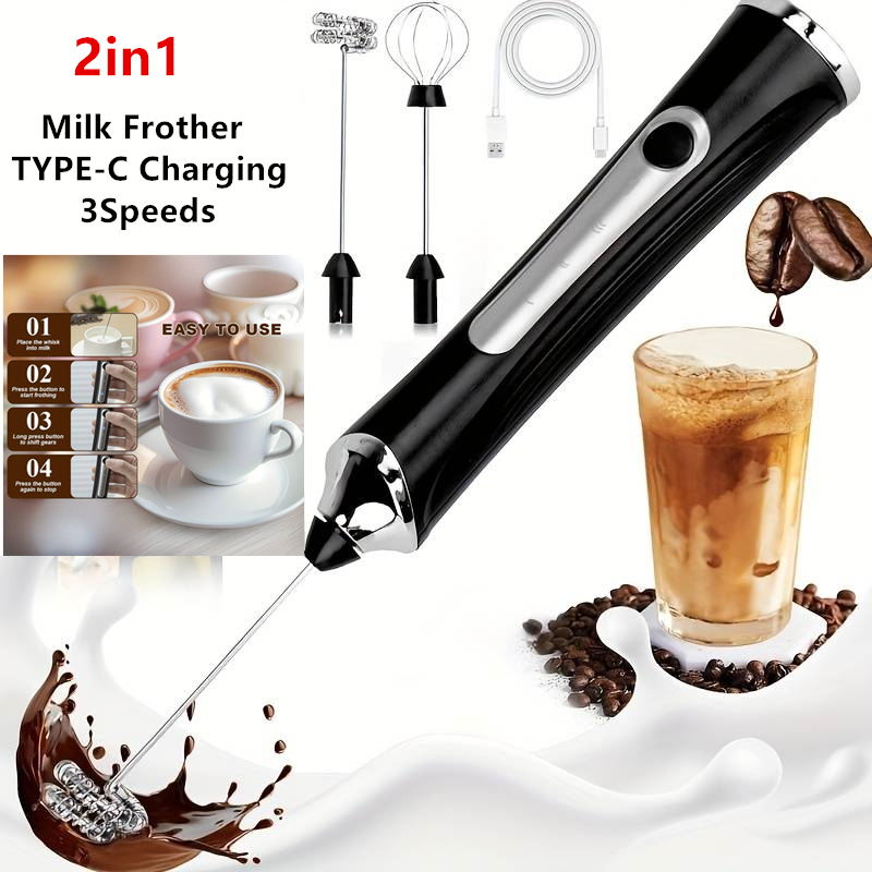 Kitchen Gadgets Website - Wireless Electric Milk Frother Foamer And