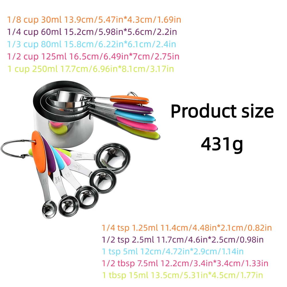 5/10Pcs Stainless Steel Measur - огляд і ціна Kitchen Gadgets That Make Life Easier
