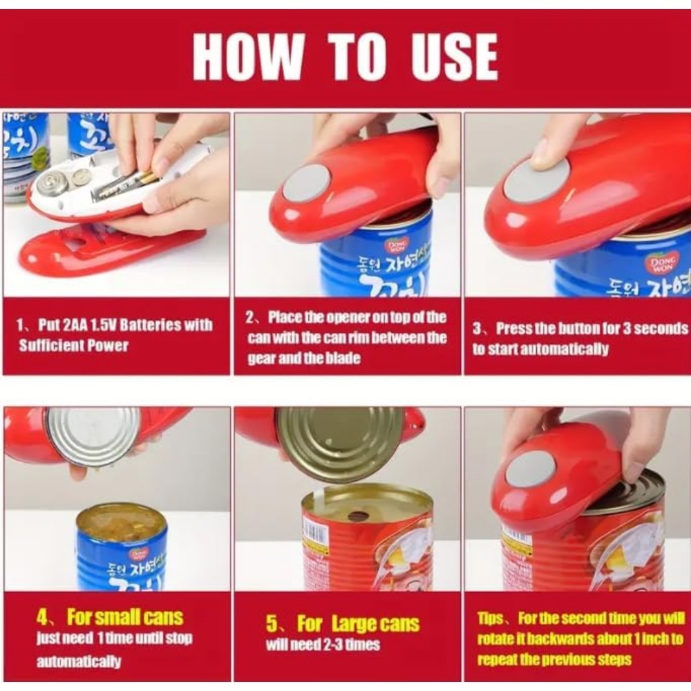1pc Red Electric Can Opener Bo - огляд і ціна Electric Can Opener