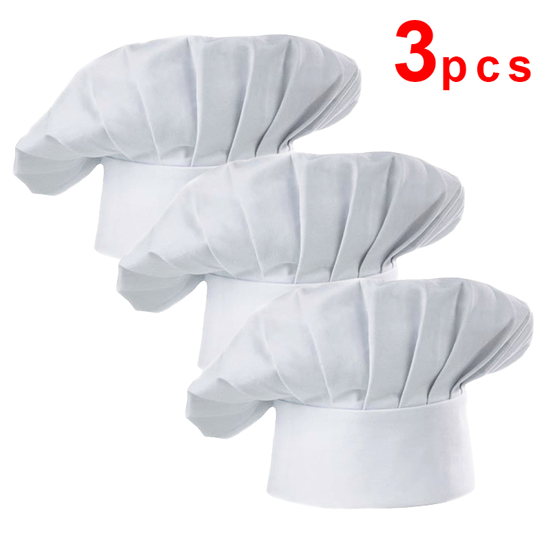 3pcs High22cm Cook Hat White C - огляд і ціна Kitchen Gadgets Sale