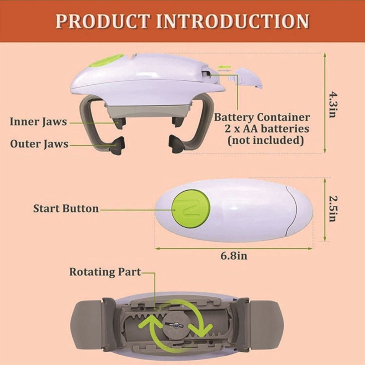 Electric Can Bottle Lid Opener - огляд і ціна Electric Can Opener